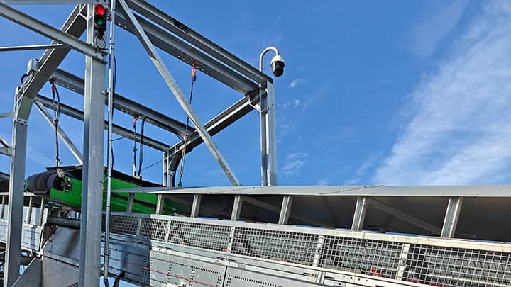 WIBE Dynascales dynamic belt weigher for rubble transport by TRS in the UK.